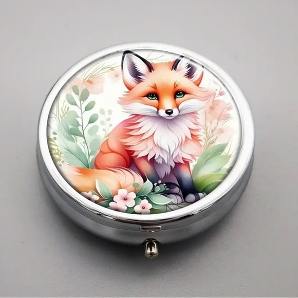 Pill Box Accessories - 🐰 Fern Fox Multi-Use Pill Box Mirror Container